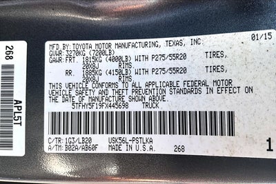 2015 Toyota Tundra 4WD Truck LTD