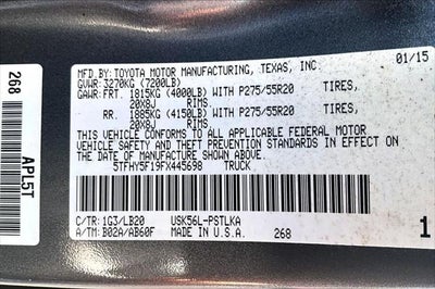 2015 Toyota Tundra 4WD Truck LTD
