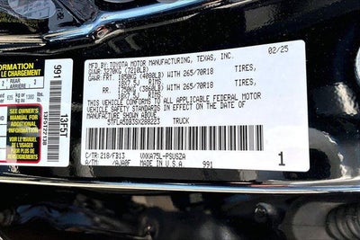 2025 Toyota Tundra 4WD SR5