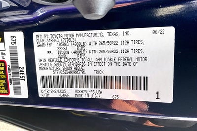 2022 Toyota Tundra 4WD Capstone Hybrid