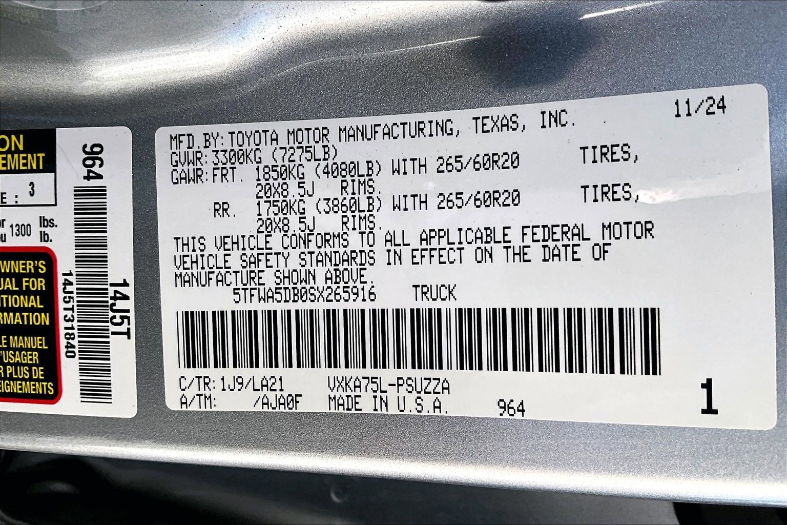 2025 Toyota Tundra 4WD Platinum