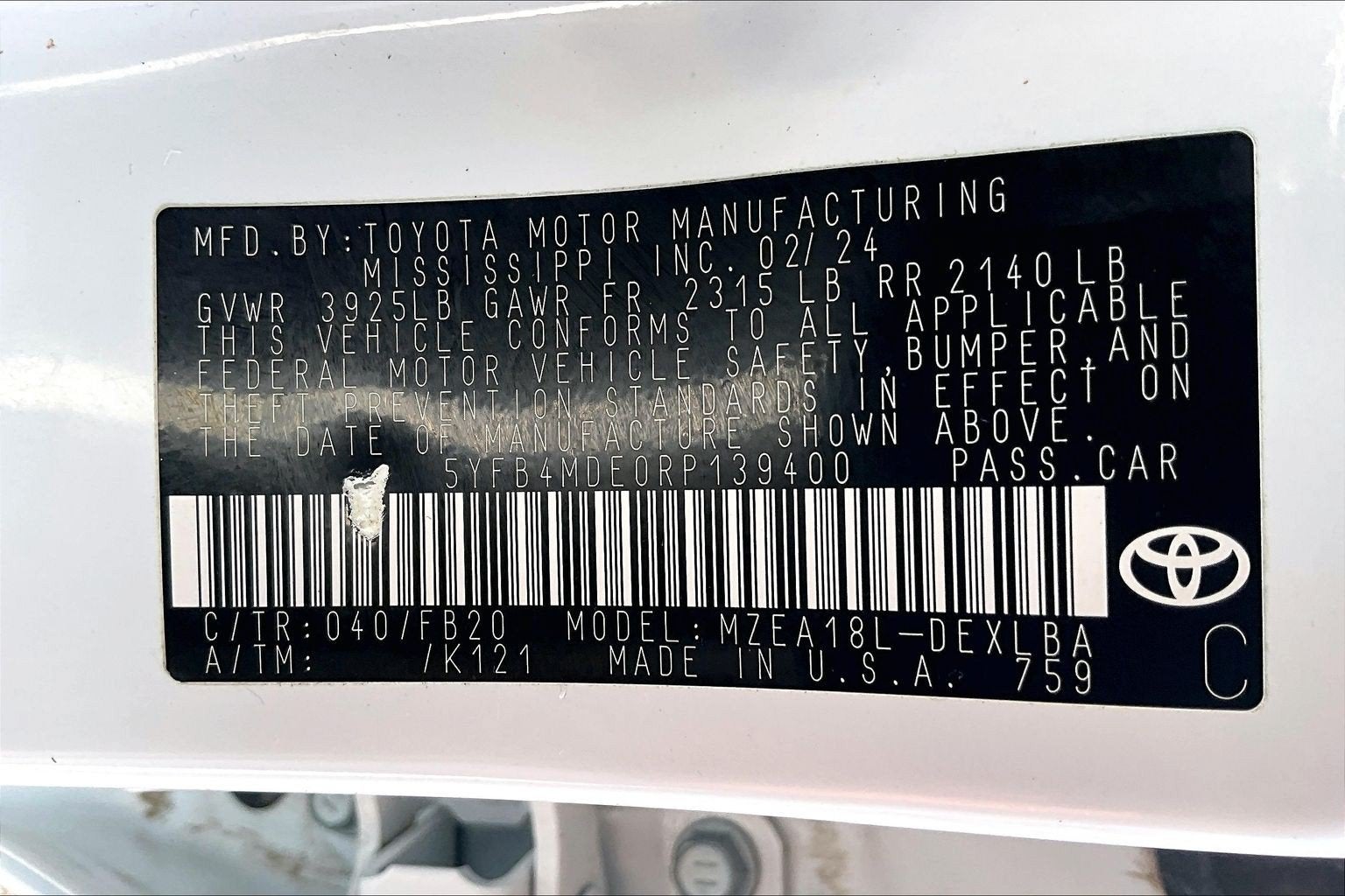 2024 Toyota Corolla LE