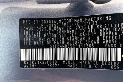 2024 Toyota Corolla LE