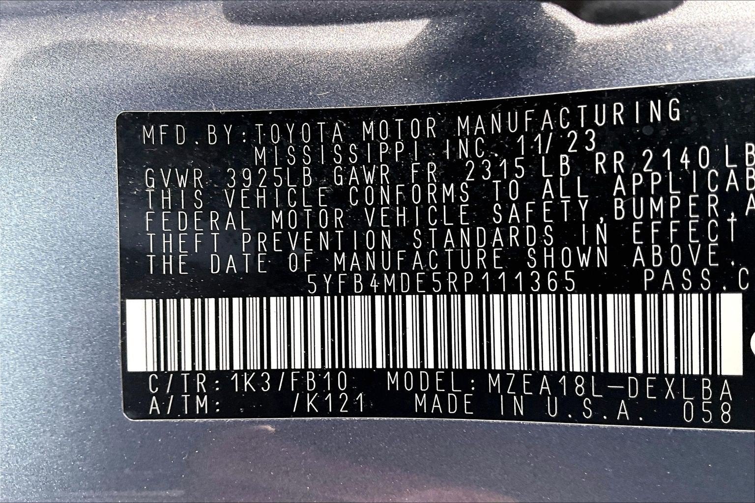 2024 Toyota Corolla LE