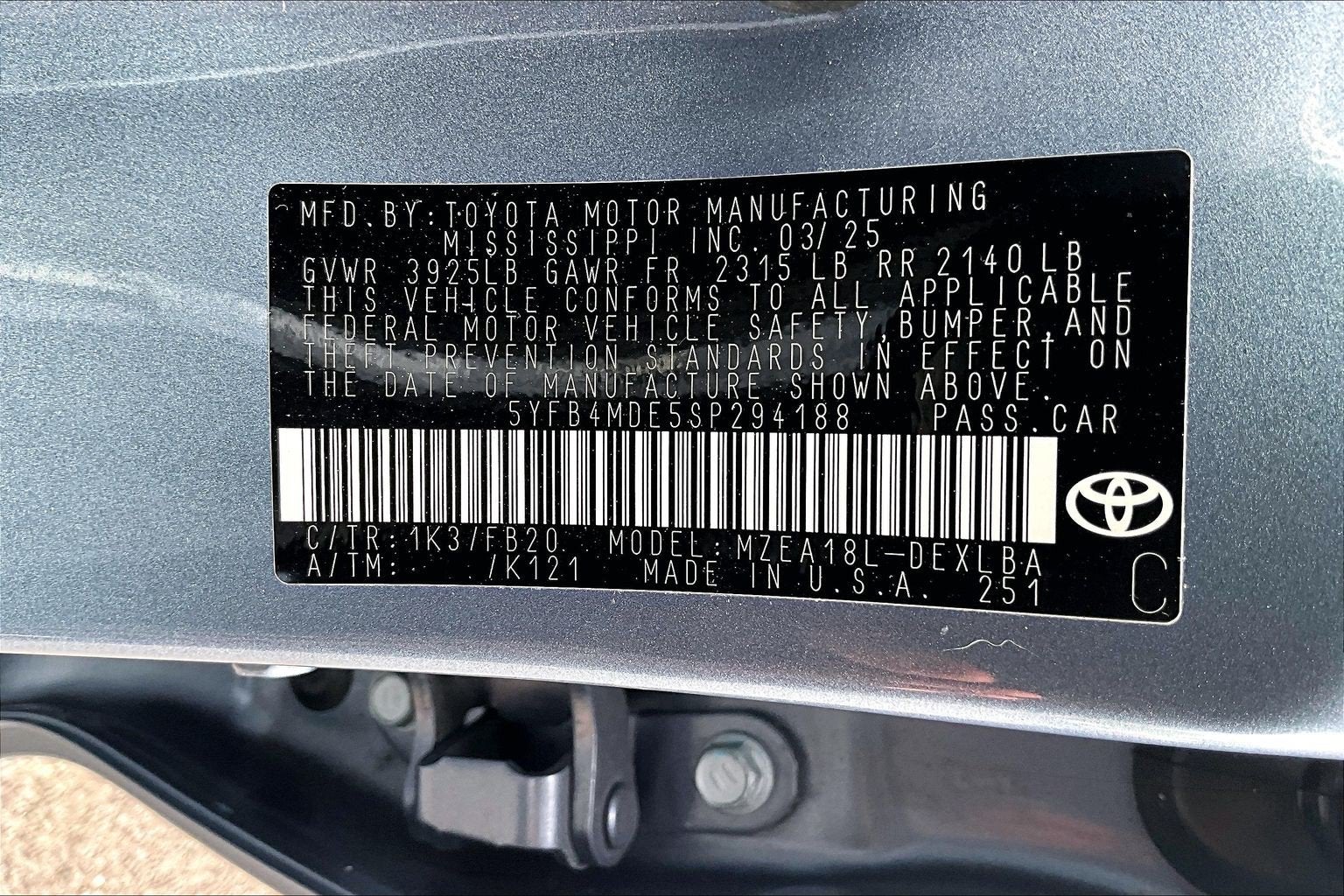 2025 Toyota Corolla LE