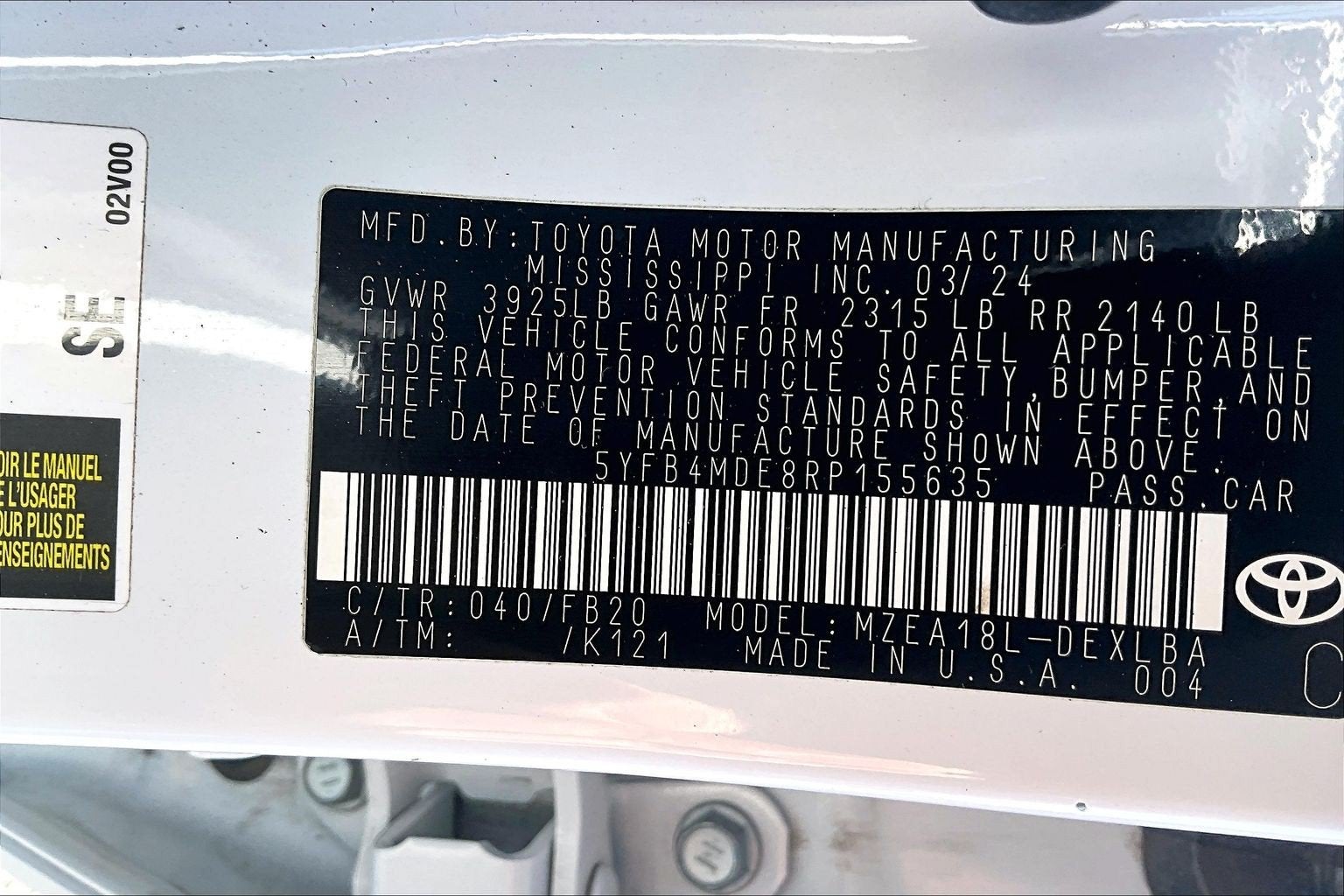 2024 Toyota Corolla LE