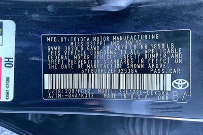 2014 Toyota Corolla S Plus