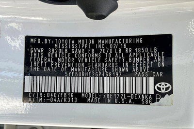 2016 Toyota Corolla Base