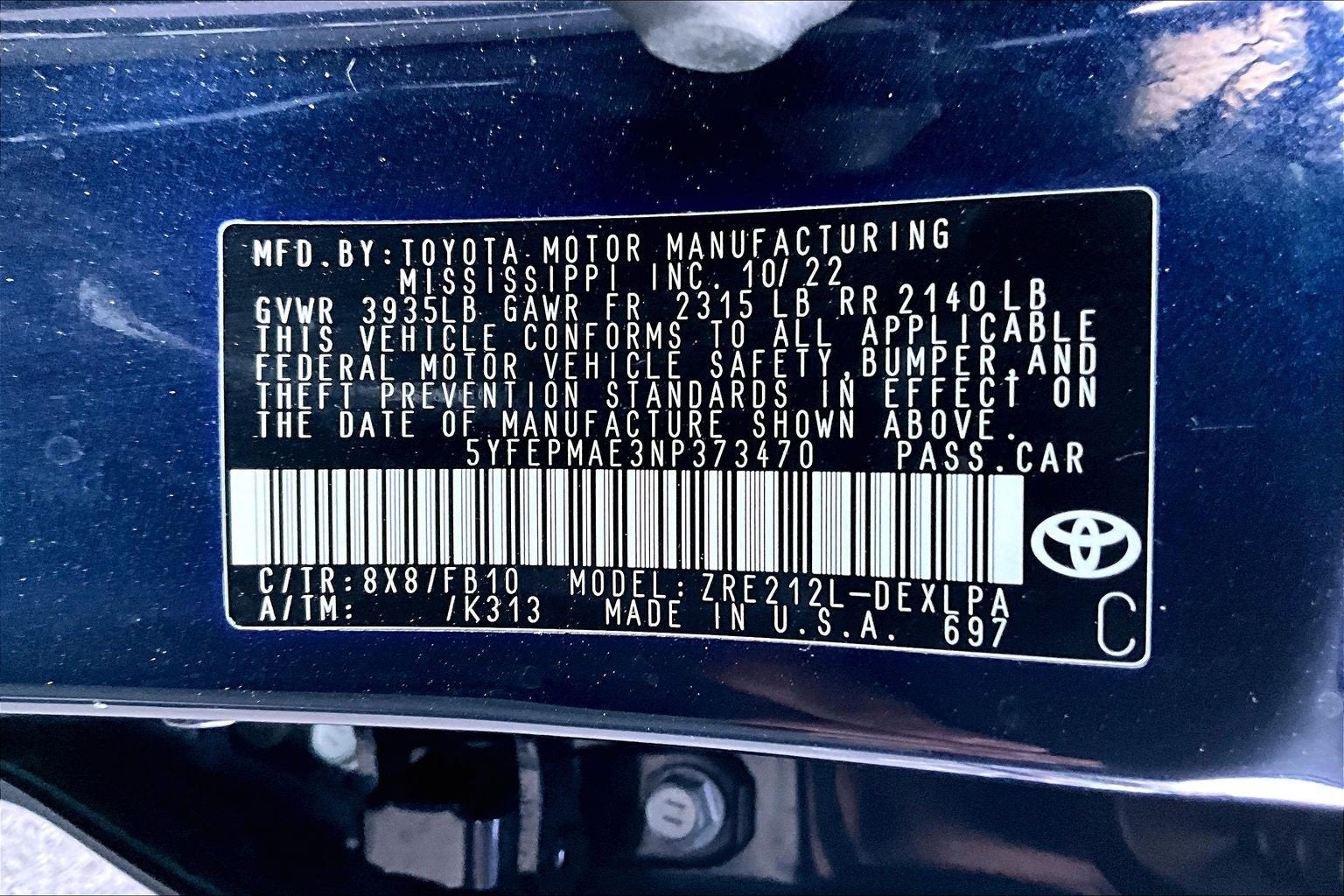 2022 Toyota Corolla LE