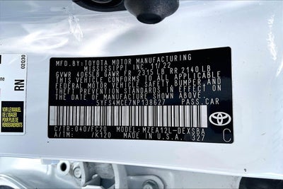 2022 Toyota Corolla SE