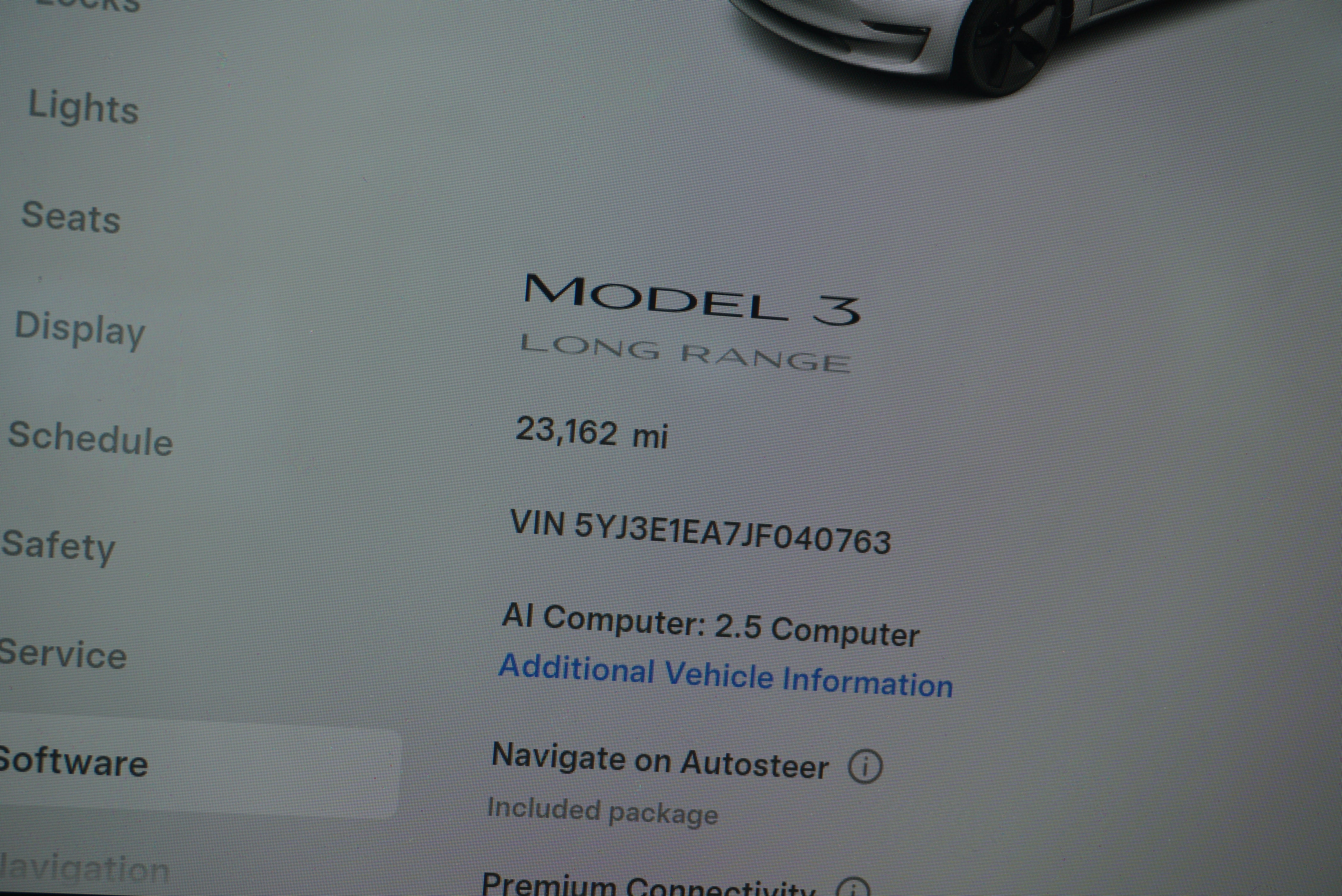 2018 Tesla Model 3 Long Range Battery