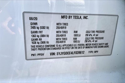 2020 Tesla Model Y Long Range