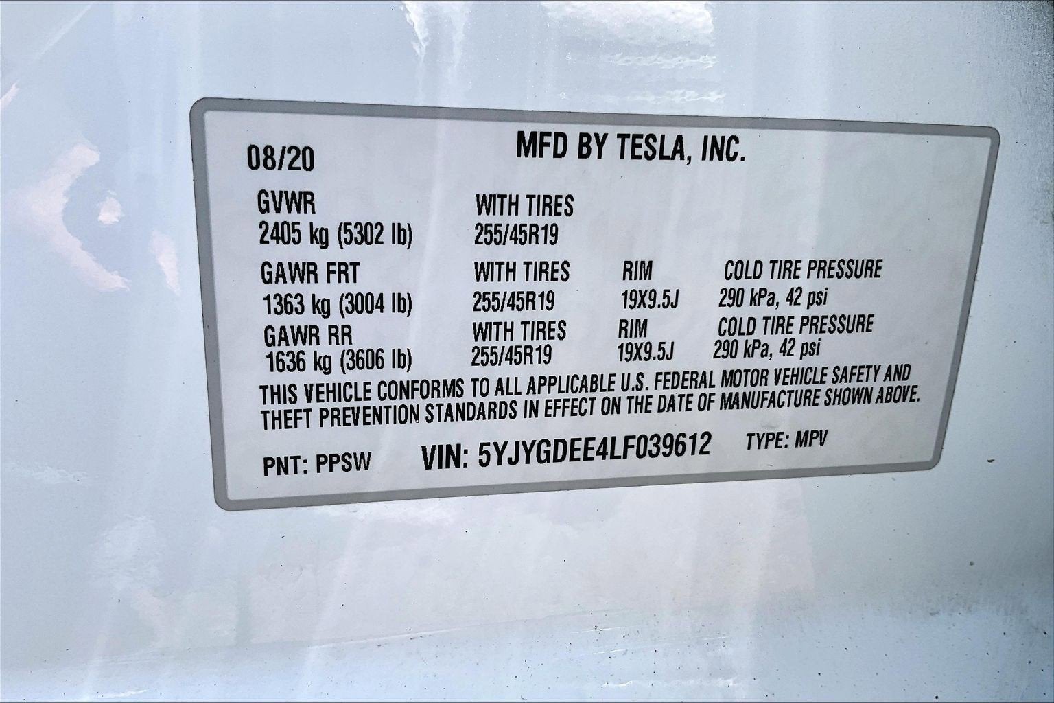 2020 Tesla Model Y Long Range