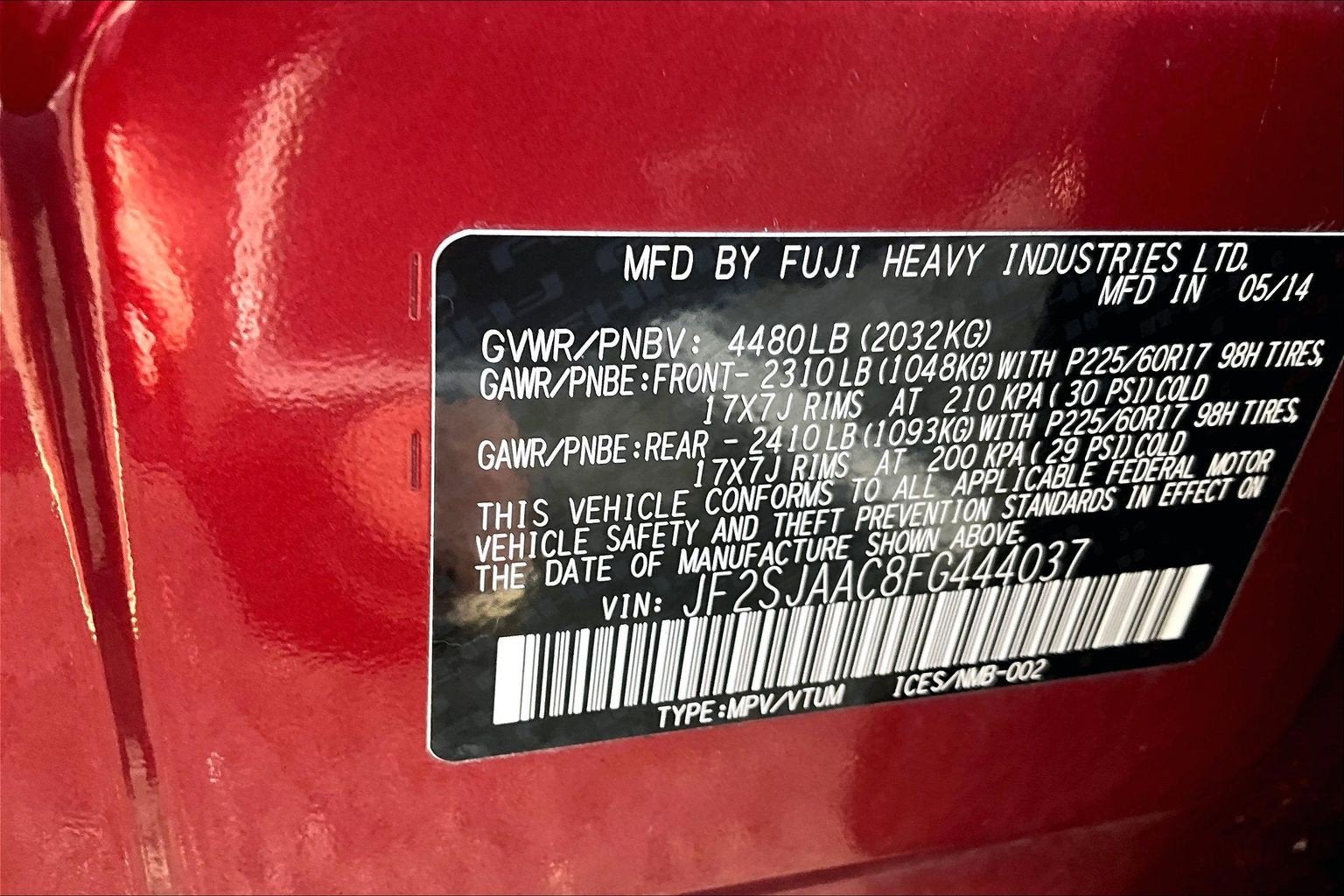 2015 Subaru Forester 2.5i