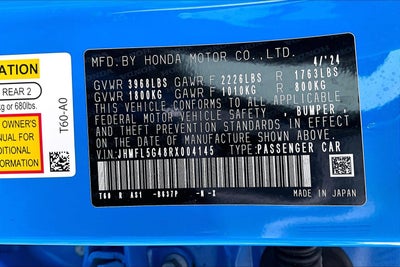 2024 Honda Civic Type R Manual