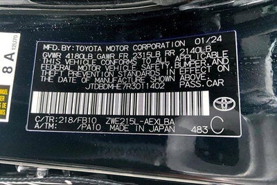2024 Toyota Corolla Hybrid LE