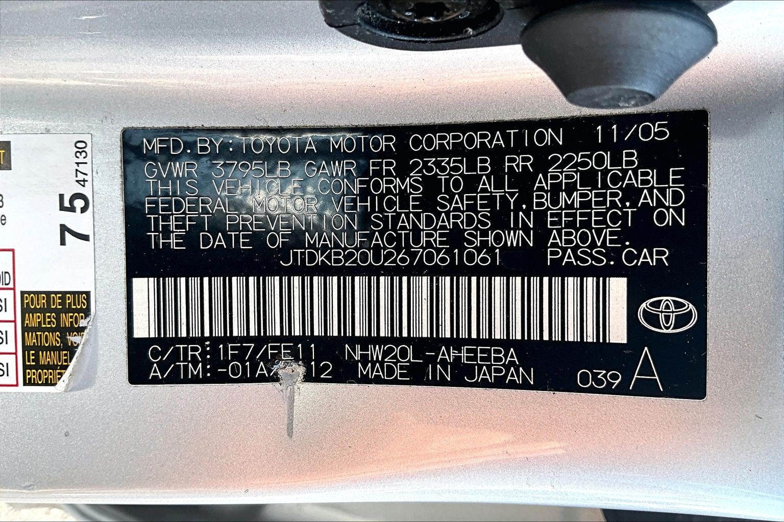 2006 Toyota Prius 5dr HB (Natl)