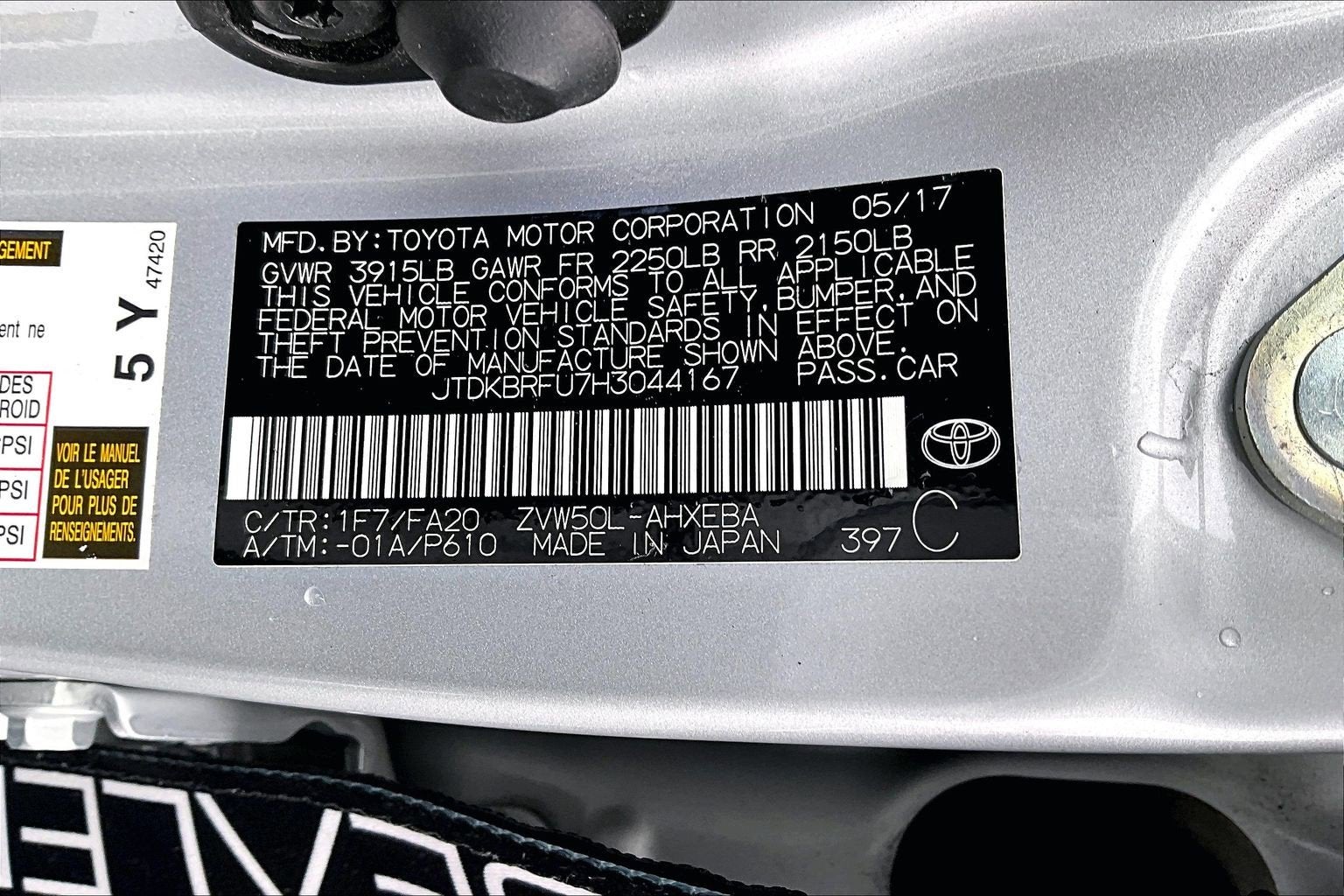 2017 Toyota Prius Two