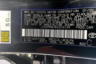 2022 Toyota Corolla LE