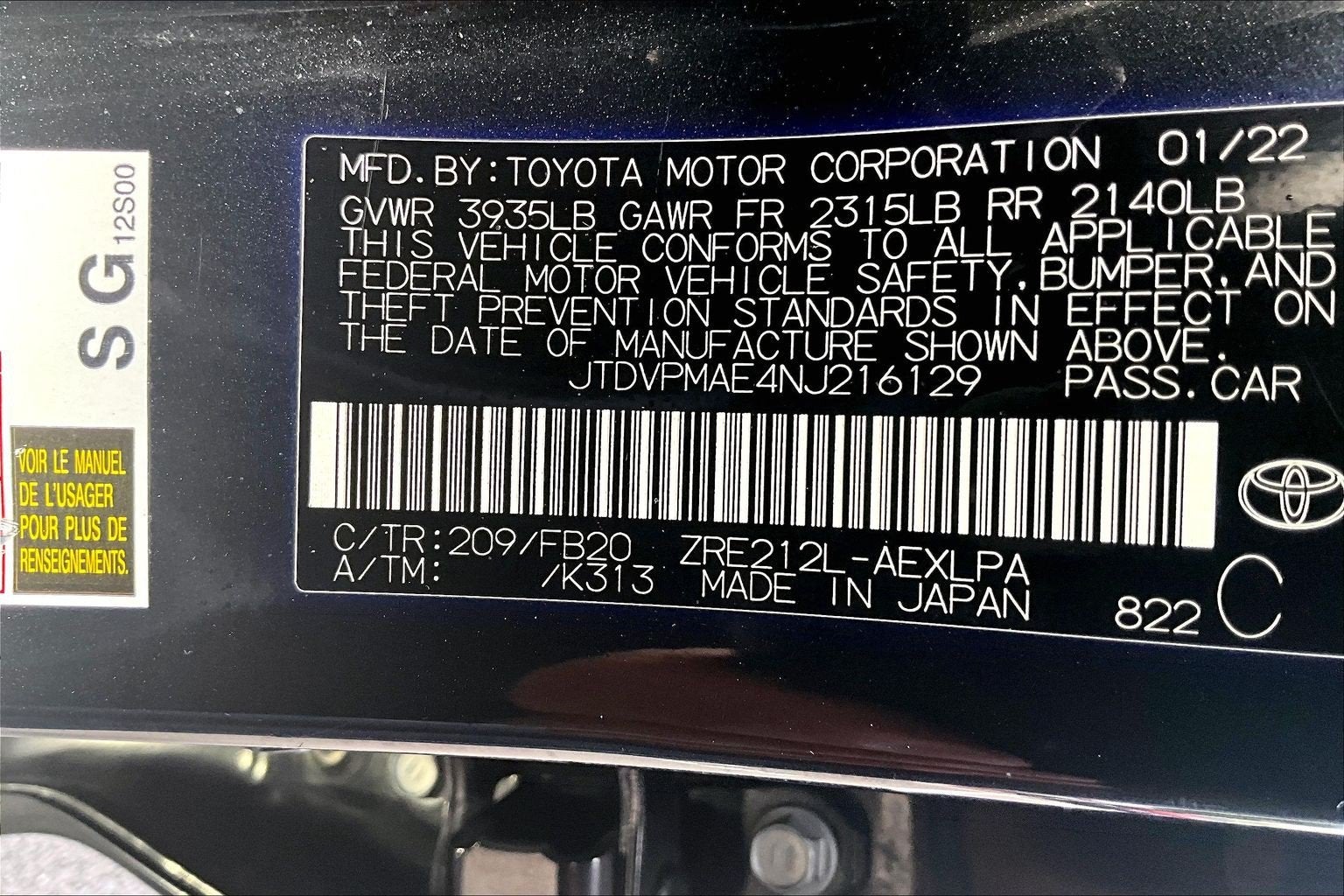 2022 Toyota Corolla LE