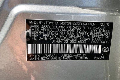 2016 Lexus IS 200t 4dr Sdn