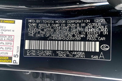 2022 Lexus UX UX 250h F SPORT