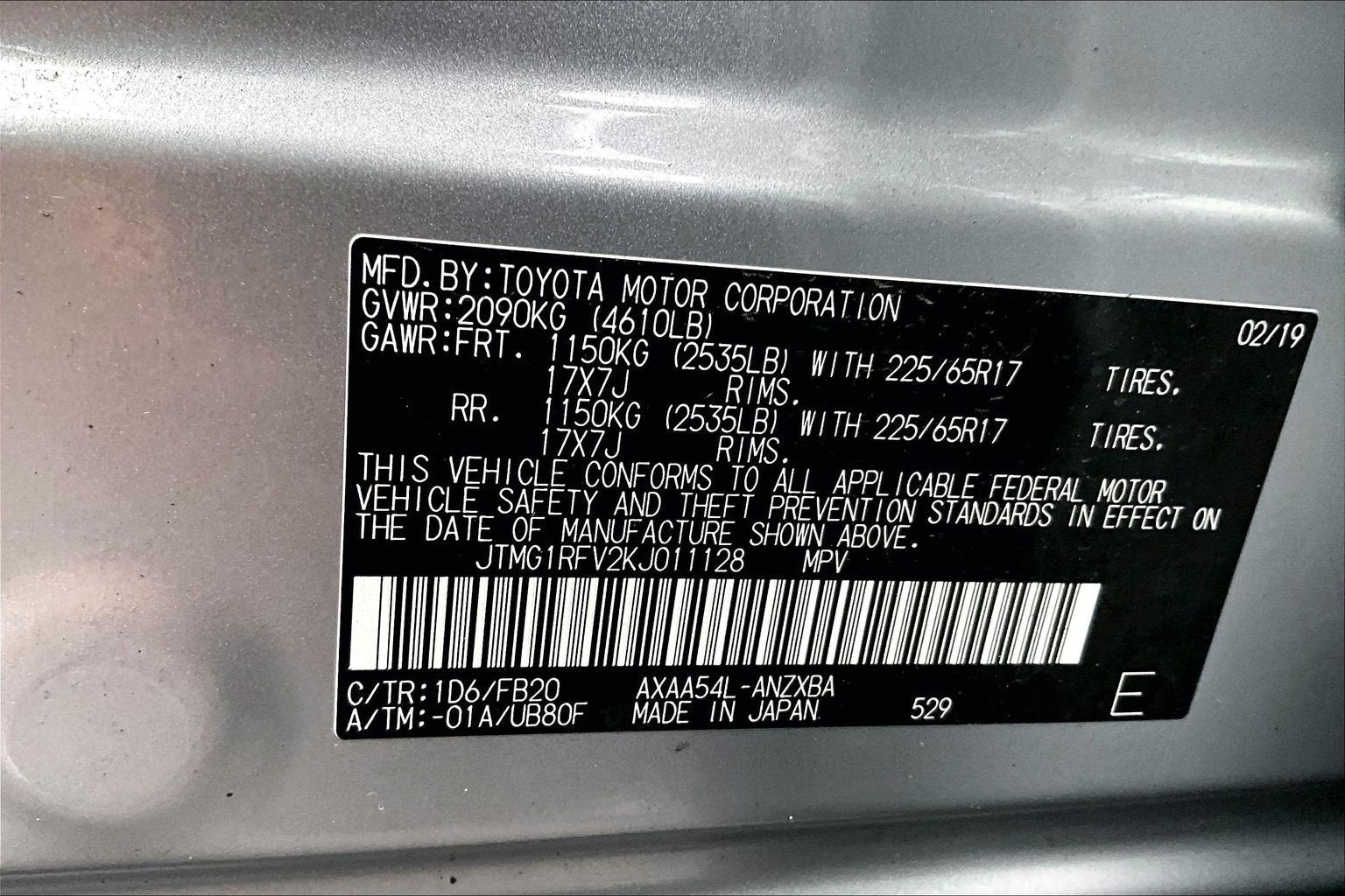 2019 Toyota RAV4 LE