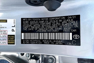 2021 Toyota Corolla Hatchback SE