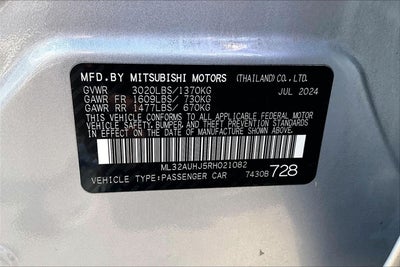 2024 Mitsubishi Mirage ES
