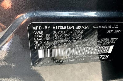 2024 Mitsubishi Mirage ES