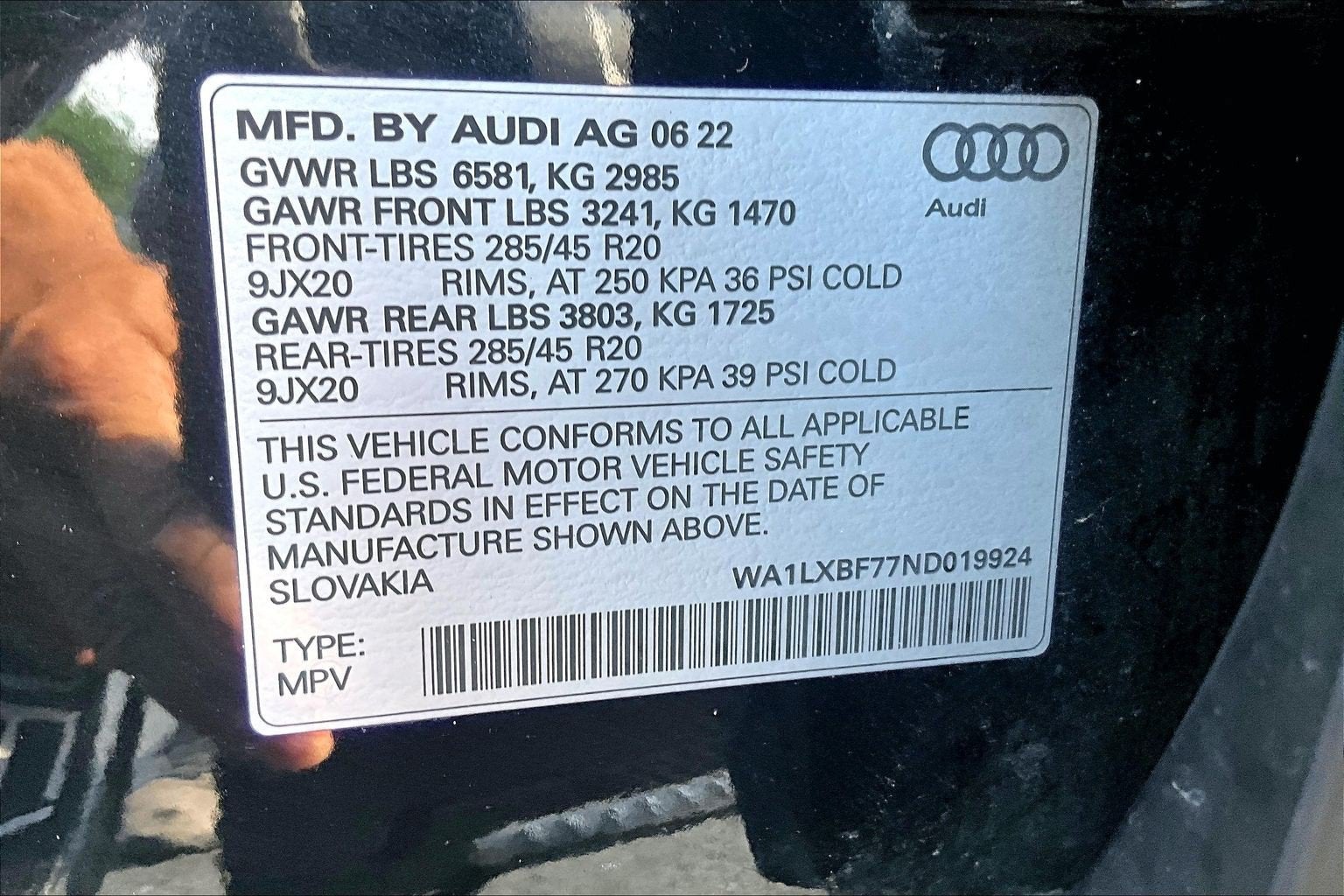 2022 Audi Q7 Premium Plus