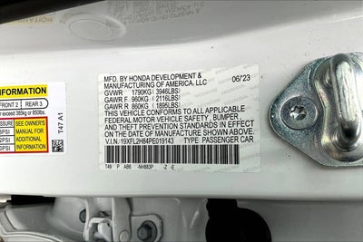 2023 Honda Civic Hatchback Sport