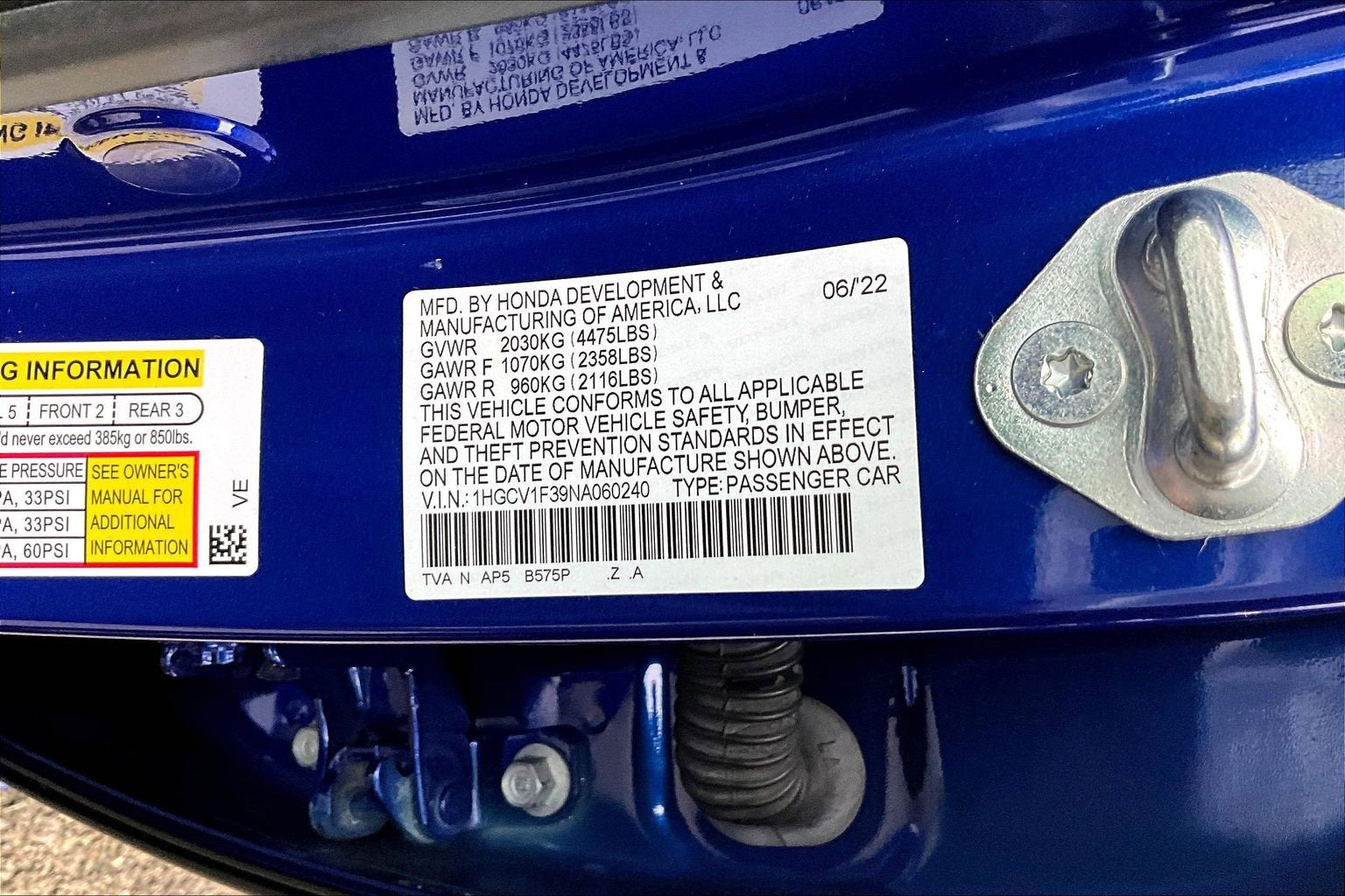 2022 Honda Accord Sedan Sport