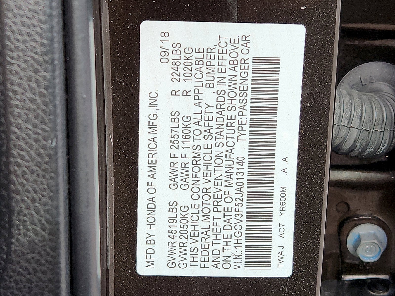 2018 Honda Accord Hybrid EX-L