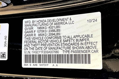 2025 Honda Accord Sedan 1.5T LX