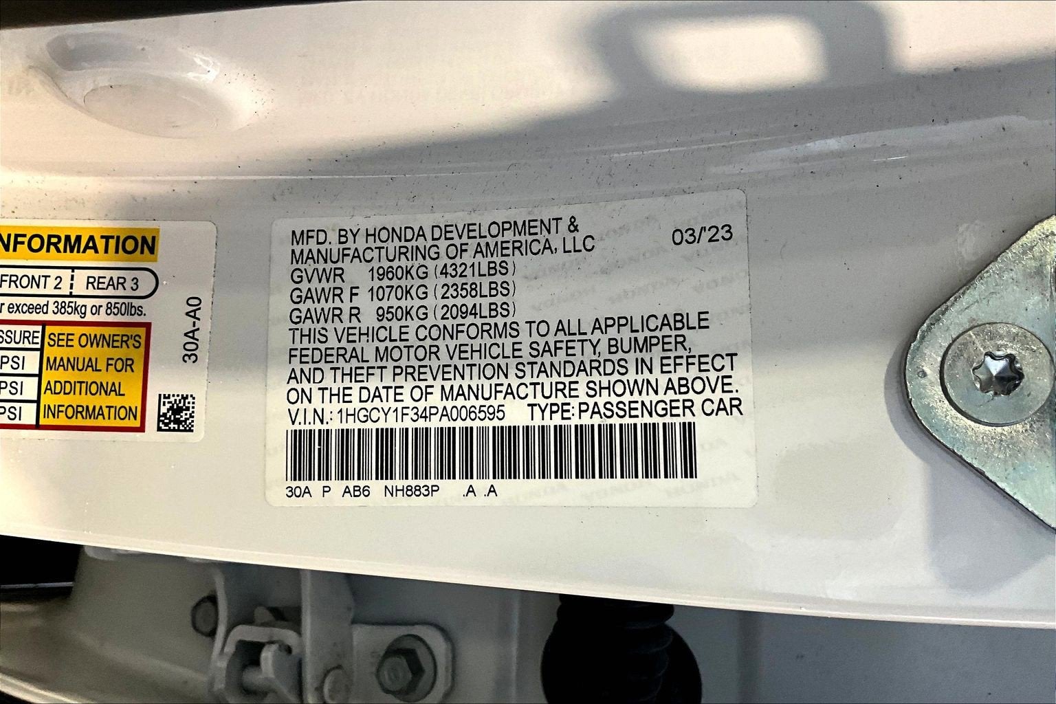 2023 Honda Accord Sedan 1.5T EX