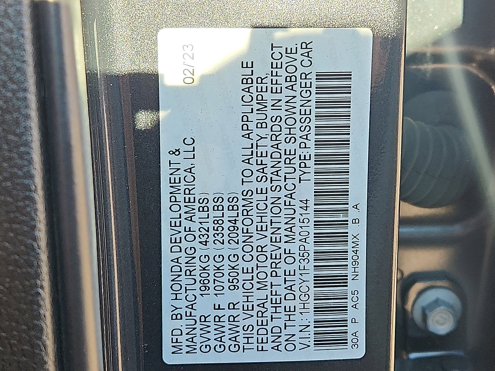 2023 Honda Accord Sedan EX