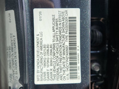 2026 Honda Accord Sedan SE