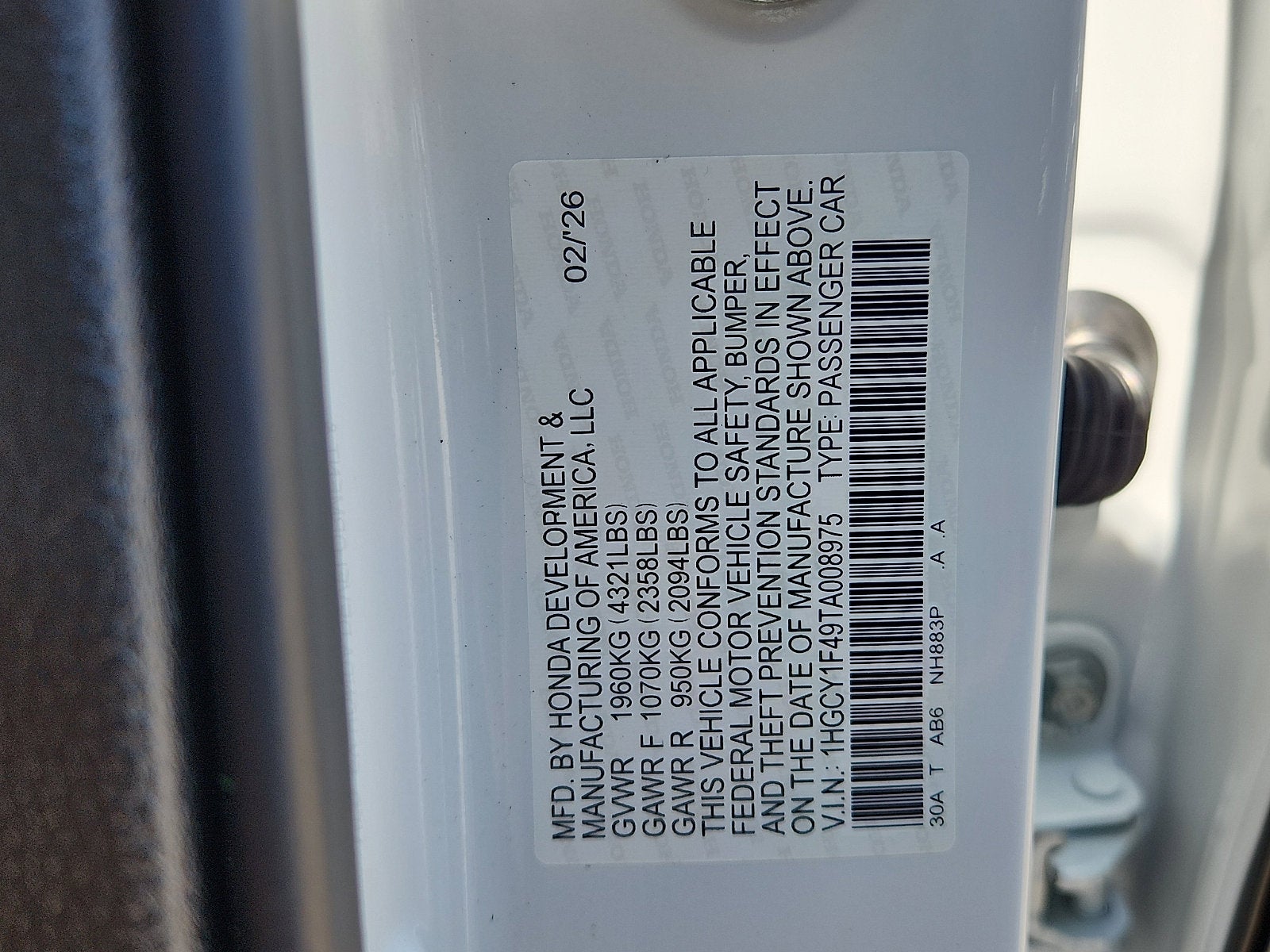 2026 Honda Accord Sedan SE