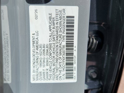 2026 Honda Accord Sedan SE