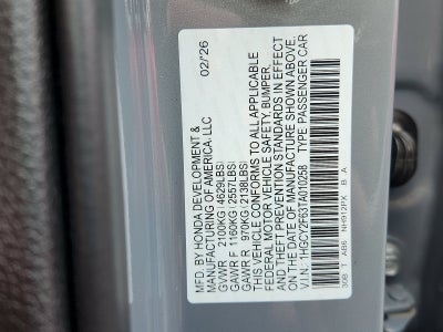 2026 Honda Accord Sedan EX-L Hybrid