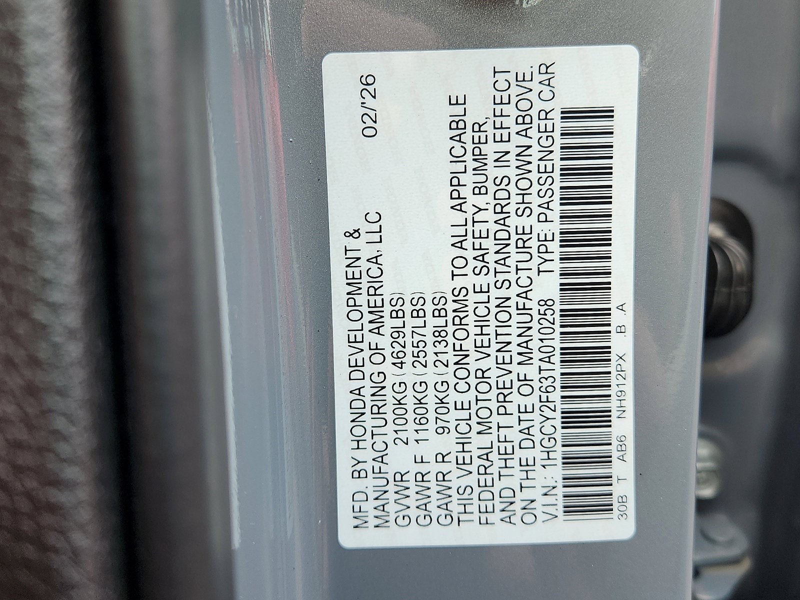 2026 Honda Accord Sedan EX-L Hybrid