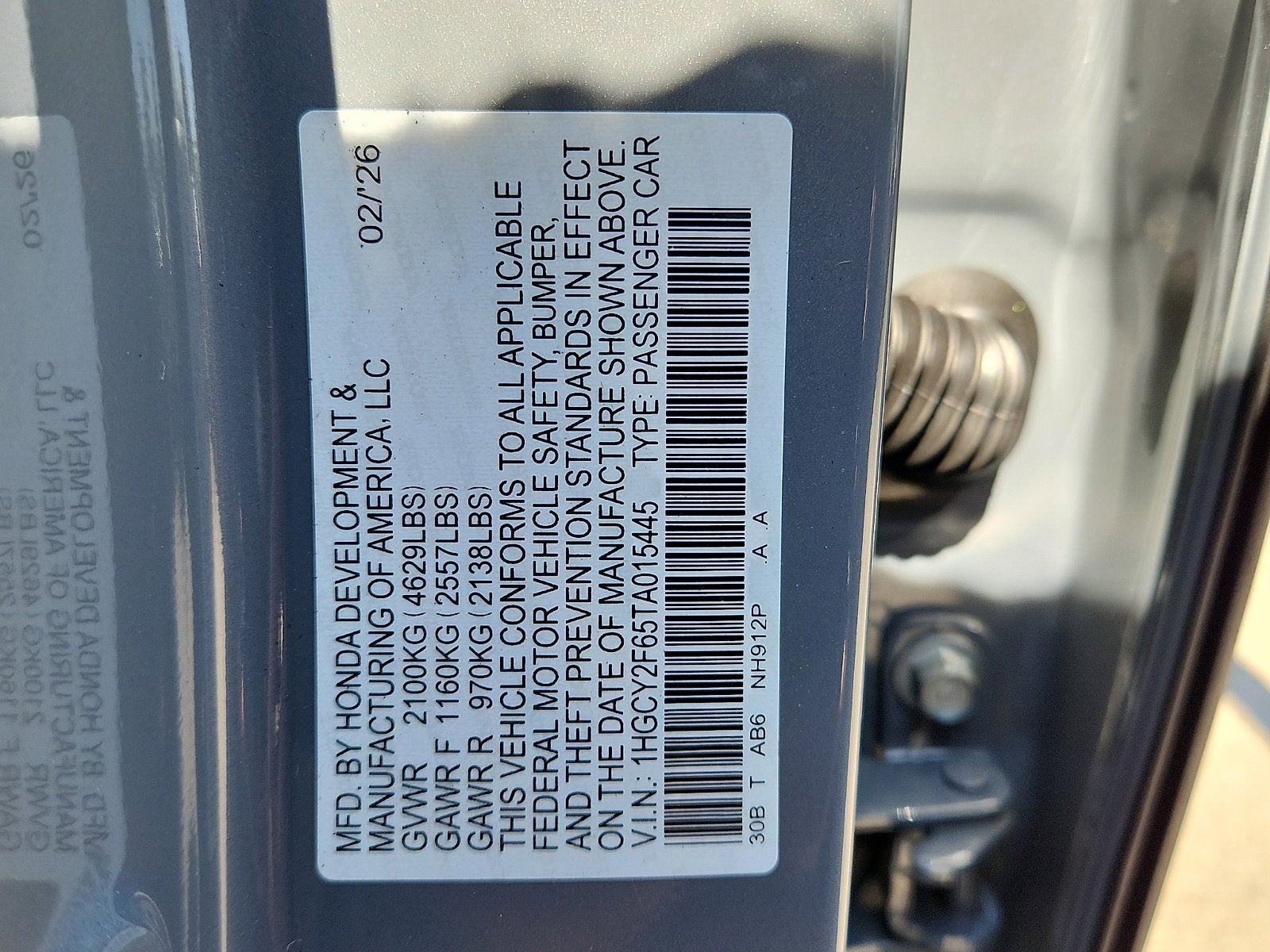 2026 Honda Accord Sedan EX-L Hybrid