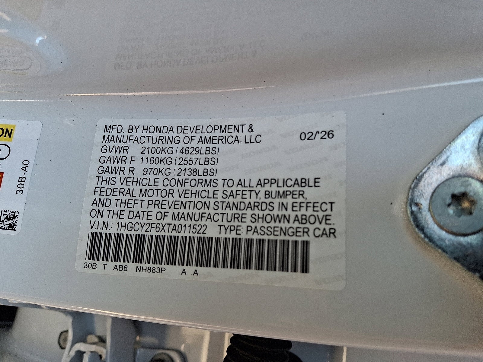 2026 Honda Accord Sedan EX-L Hybrid