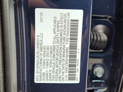 2026 Honda Accord Sedan EX-L Hybrid