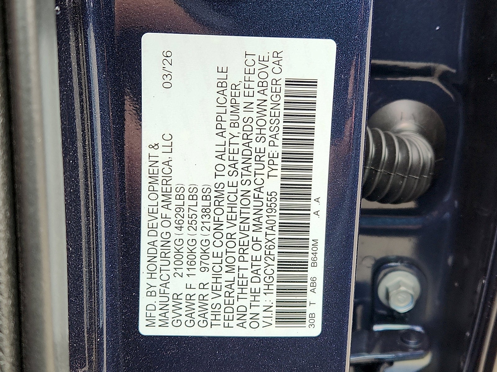 2026 Honda Accord Sedan EX-L Hybrid