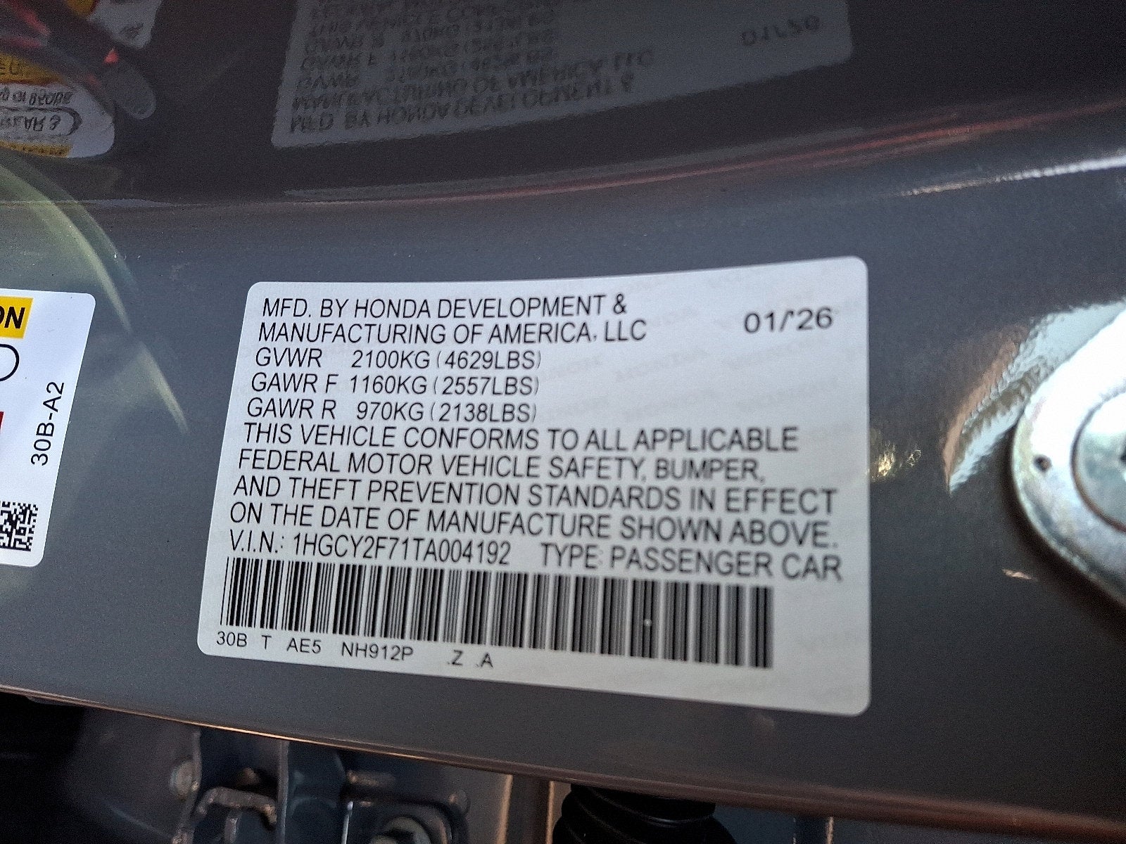 2026 Honda Accord Sedan Sport-L Hybrid