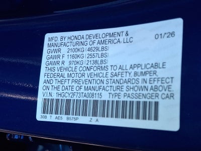 2026 Honda Accord Sedan Sport-L Hybrid