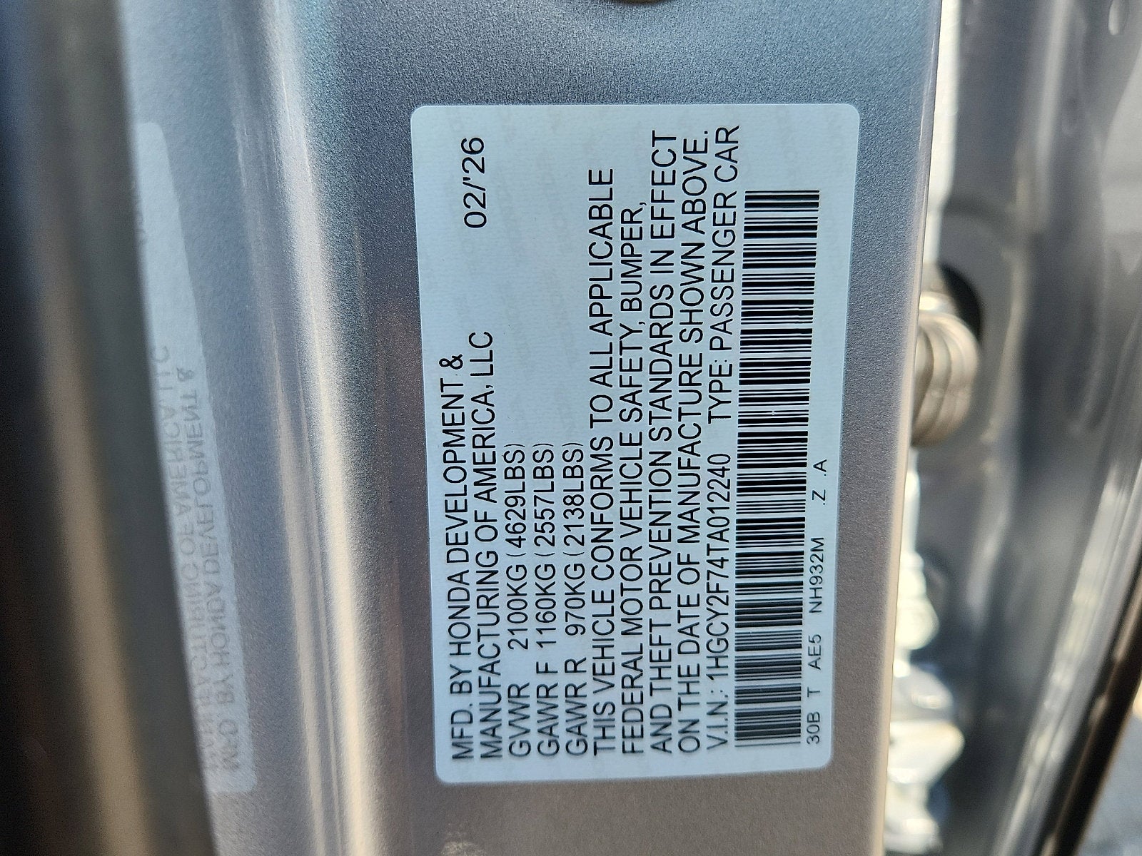 2026 Honda Accord Sedan Sport-L Hybrid