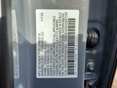 2025 Honda Accord Sedan HYBRID TOURING